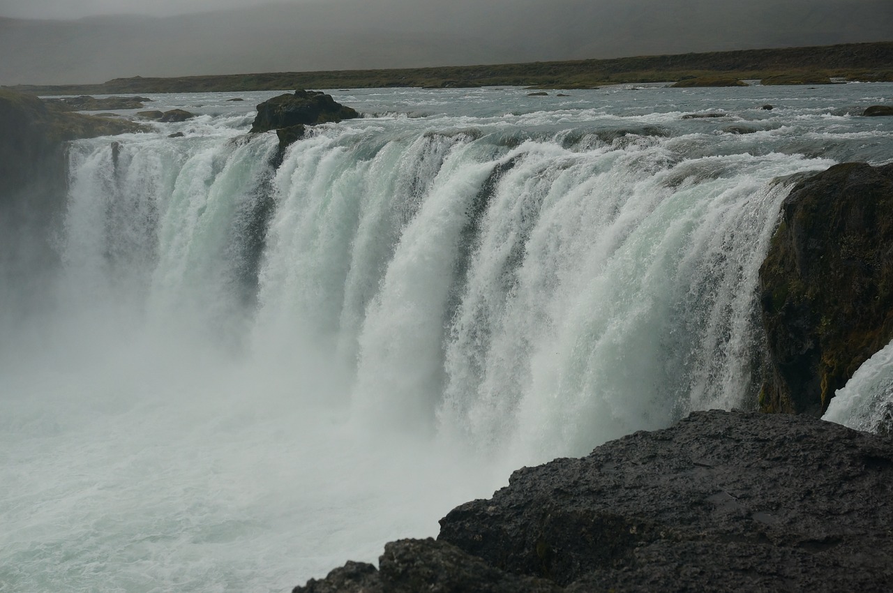 iceland  waterfall  goðafoss free photo