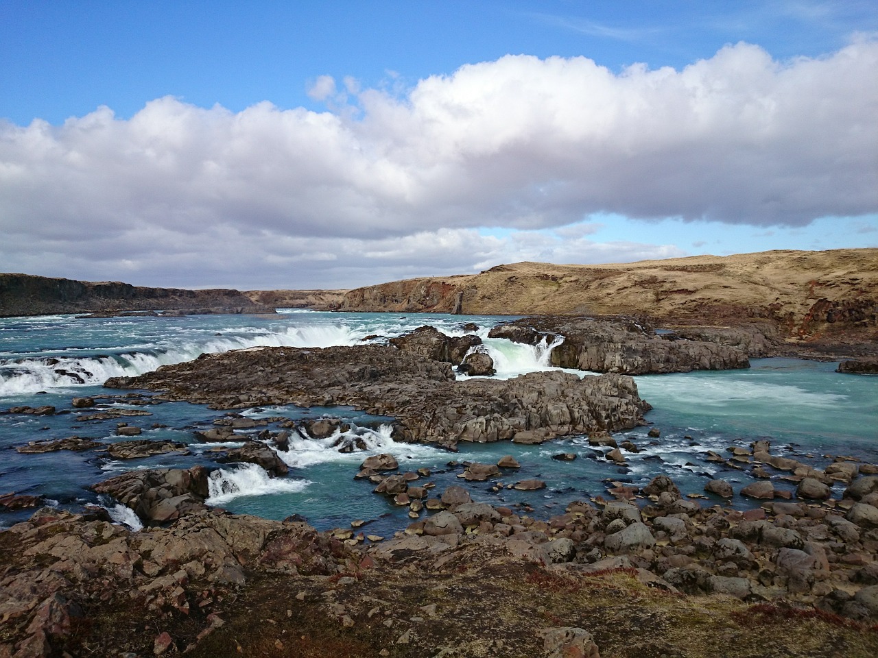 iceland river landscape free photo