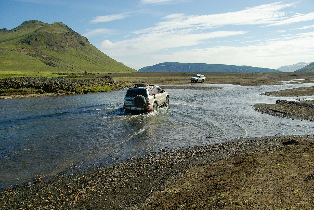 iceland river ford free photo