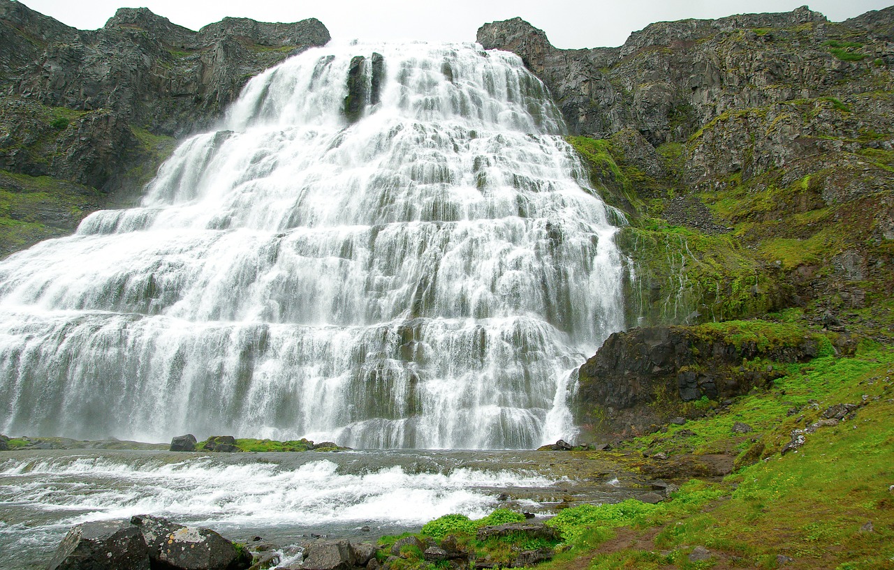 iceland dynjandi cascade free photo