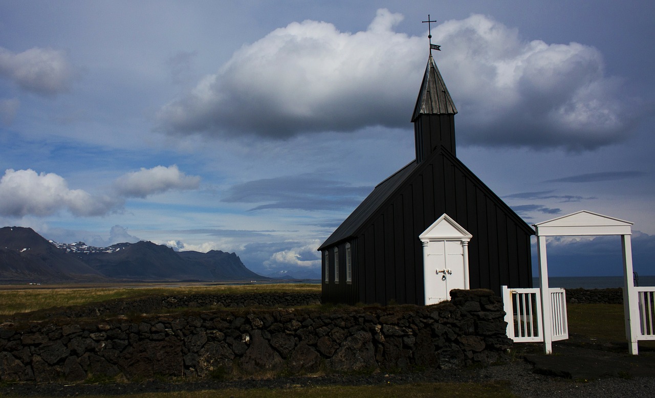 iceland church village free photo