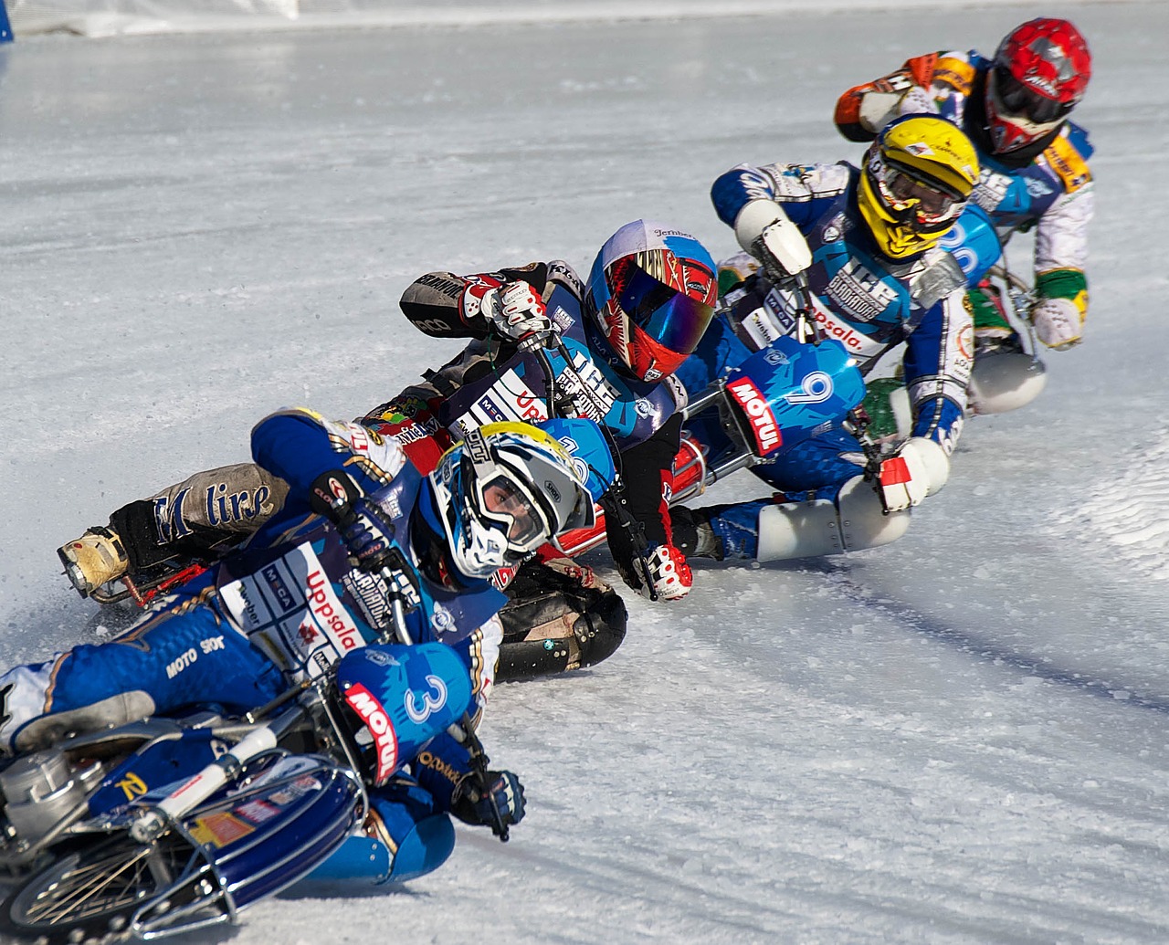 iceracing motorcycles winter free photo