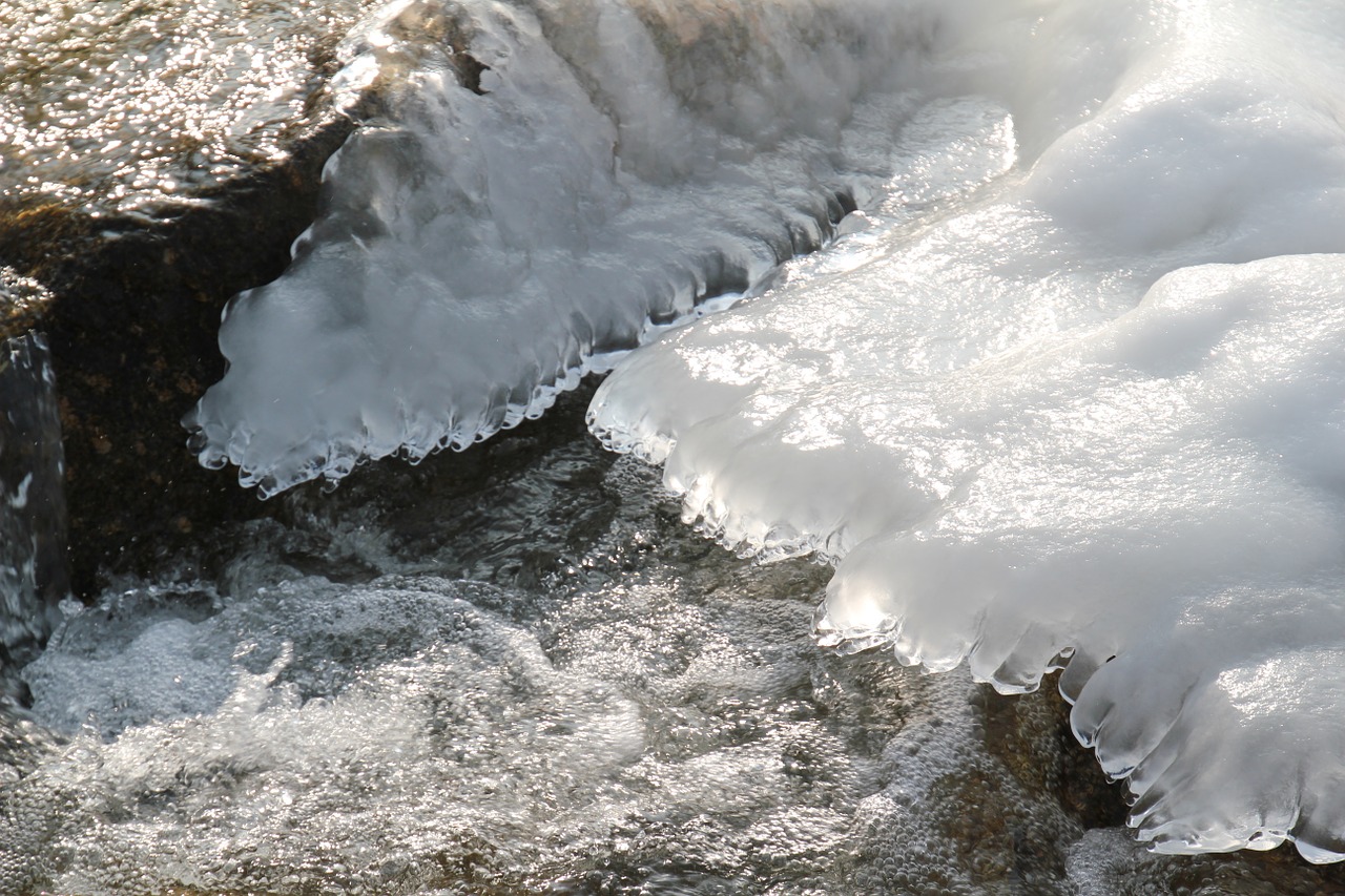 icicle river ice ice free photo