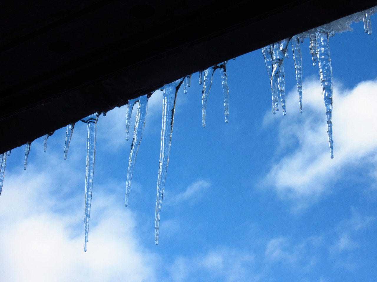 icicle sky ice cold free photo