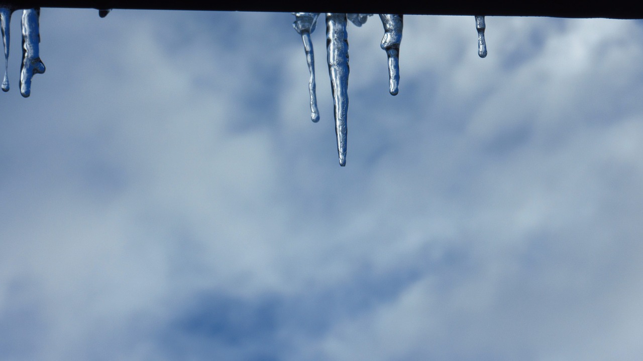 icicle sky ice cold free photo