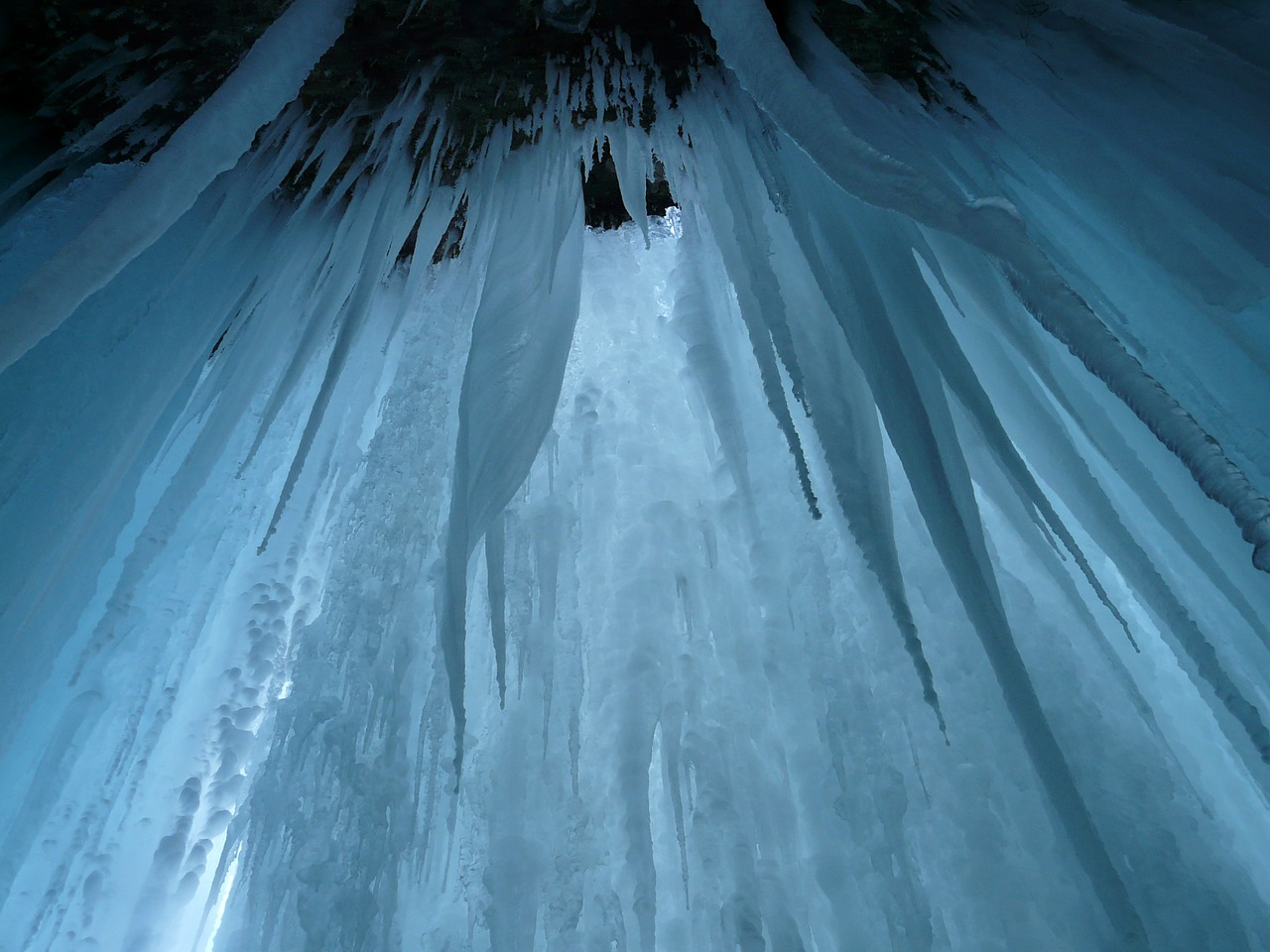 icicle impressive urach waterfall free photo