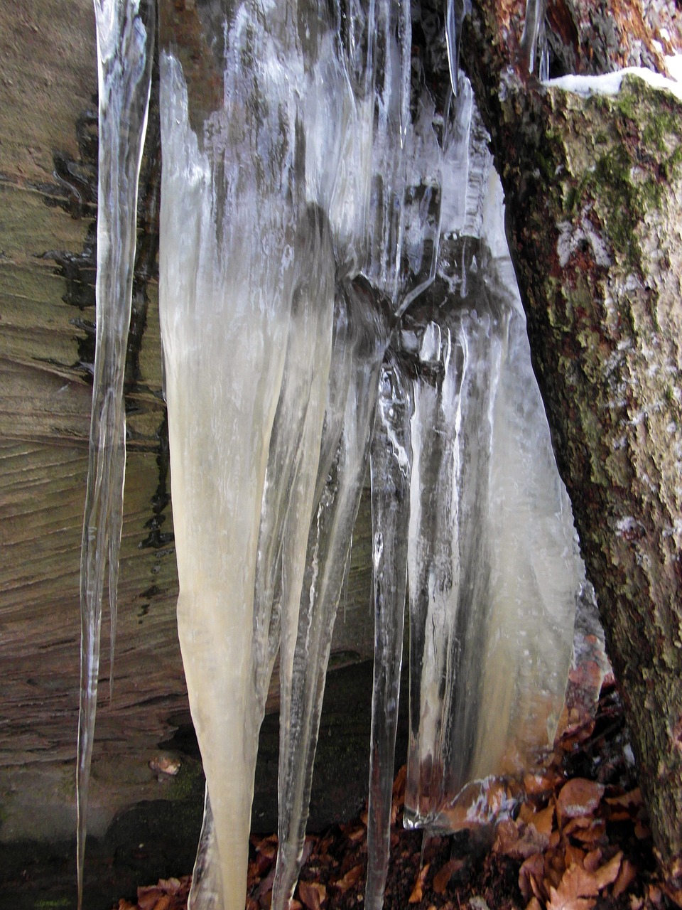 icicle rock winter free photo