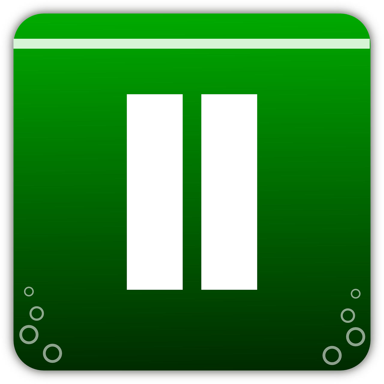 icon green button