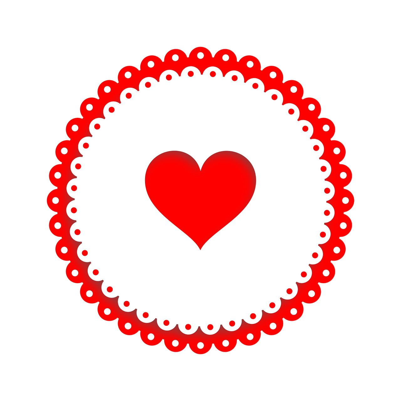 icon heart red free photo