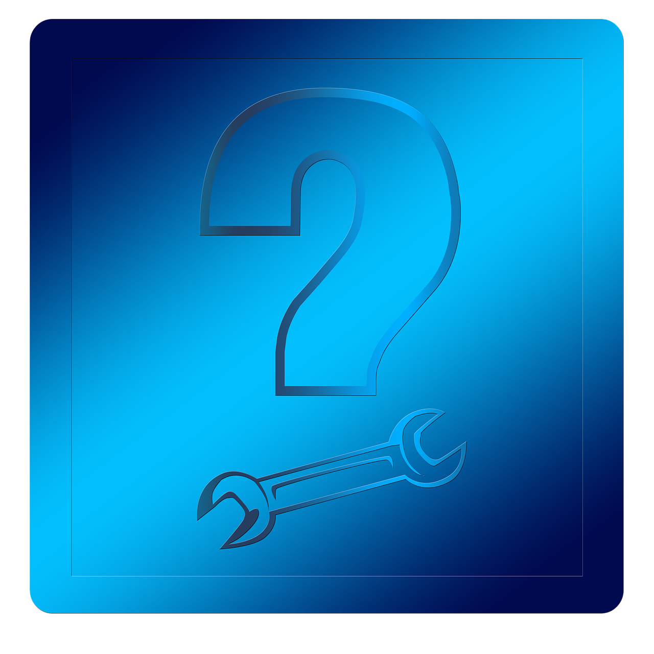 icon question mark wrench free photo