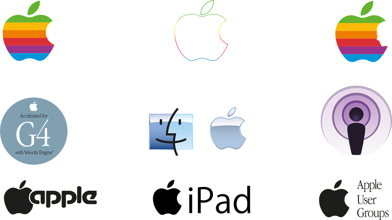 icon set apple company free photo