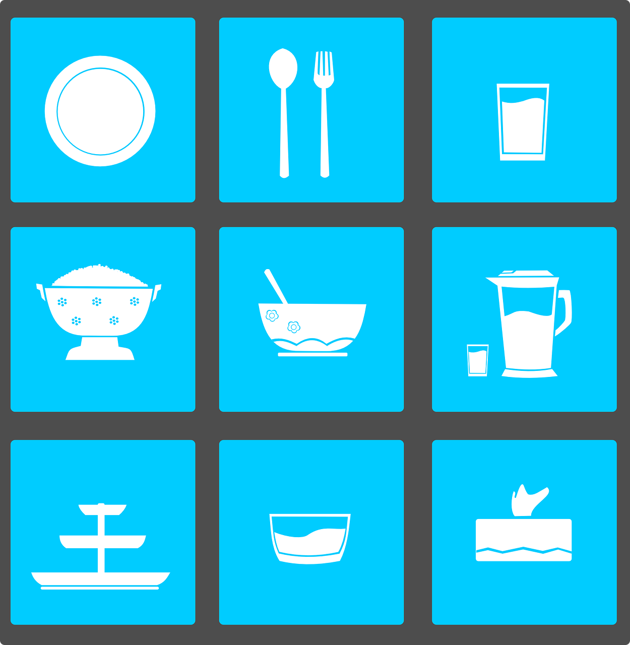 icons tableware food free photo