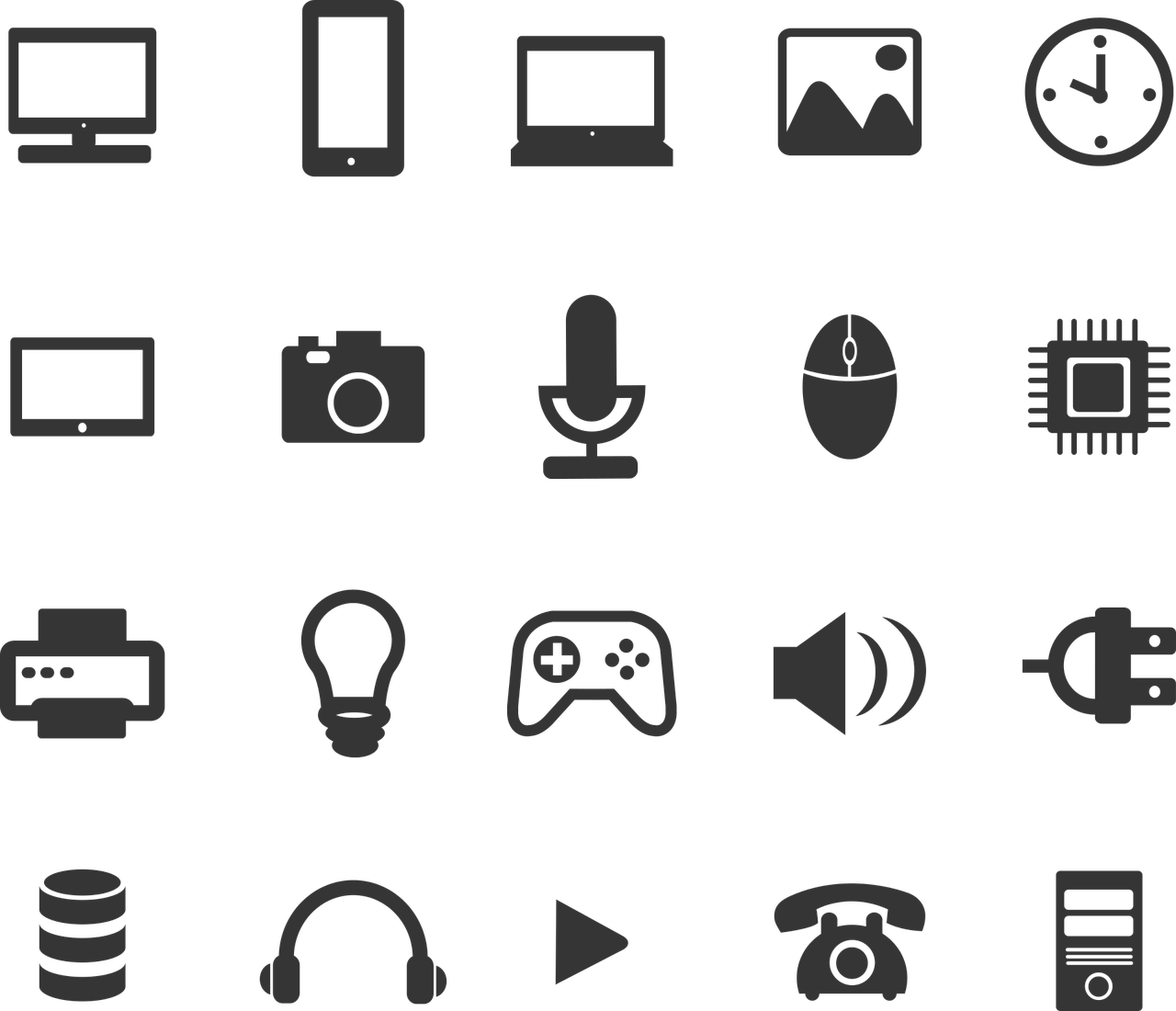 icons technology devices free photo