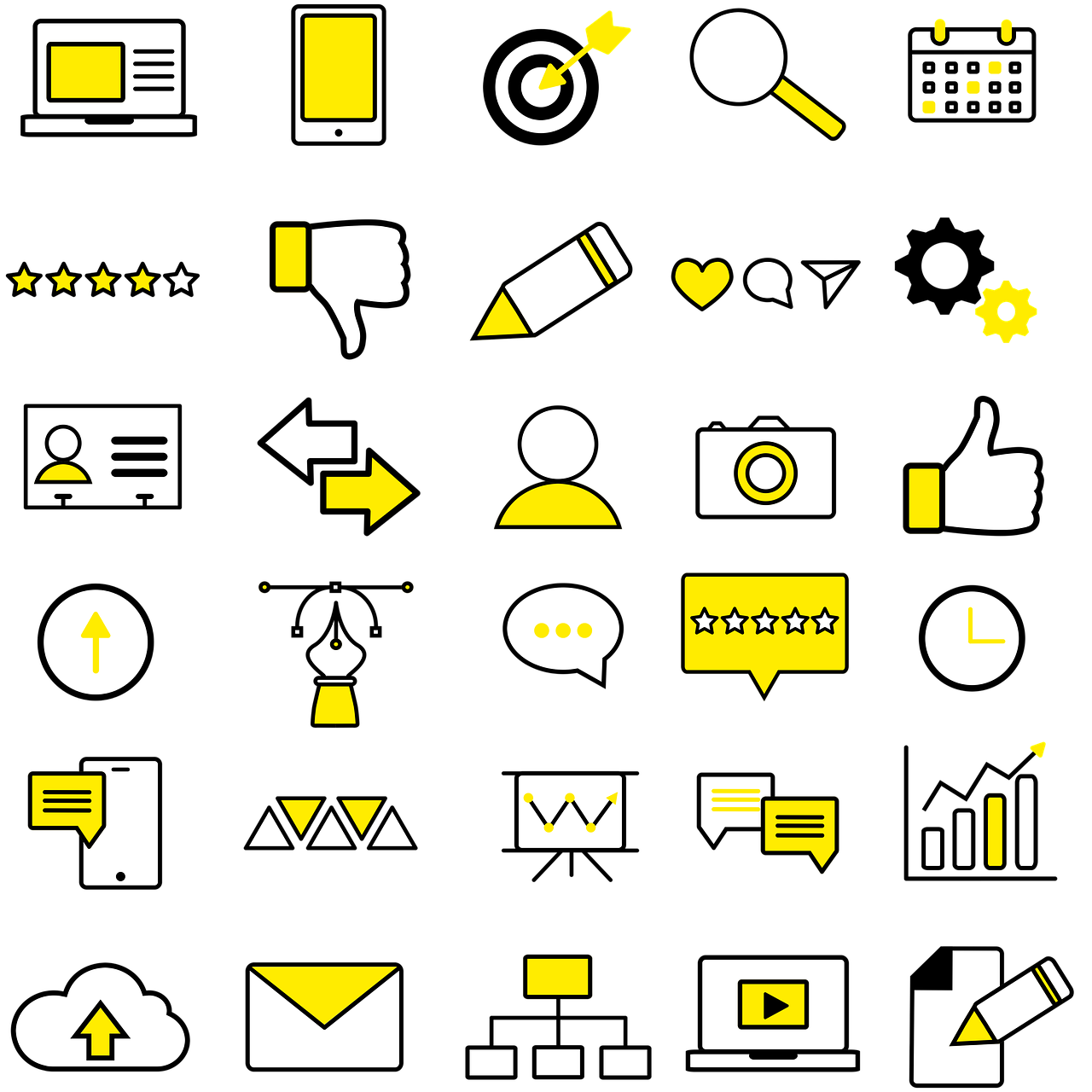 icons  yellow icon  business free photo