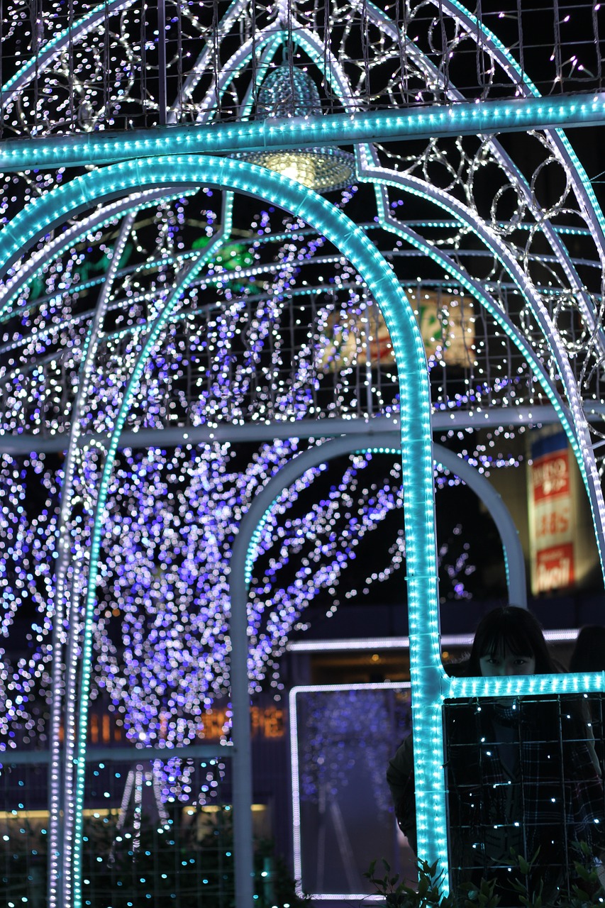 illumination blue light christmas free photo