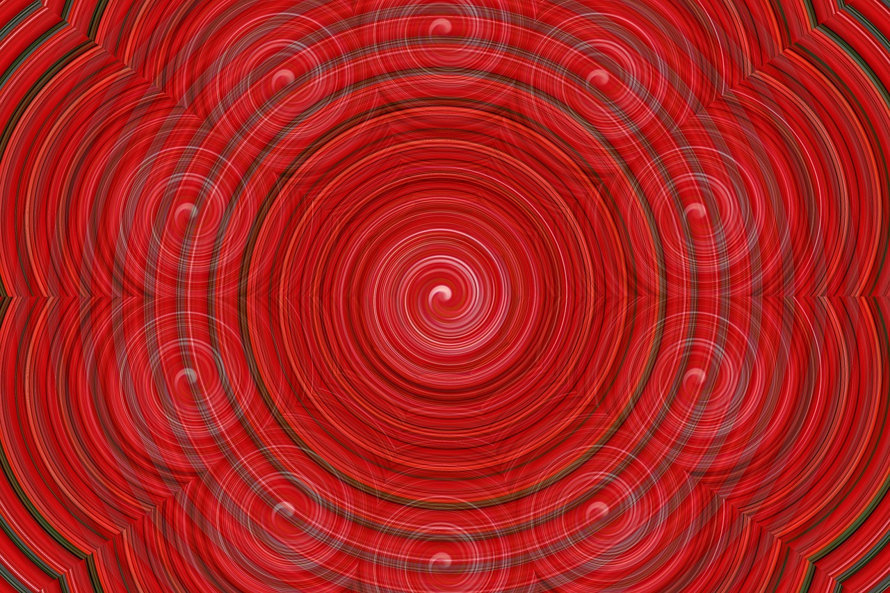 illusion red swirls free photo