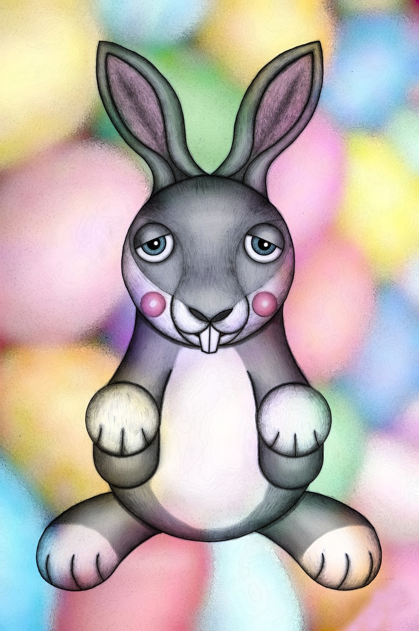 rabbit illustration drawing free photo