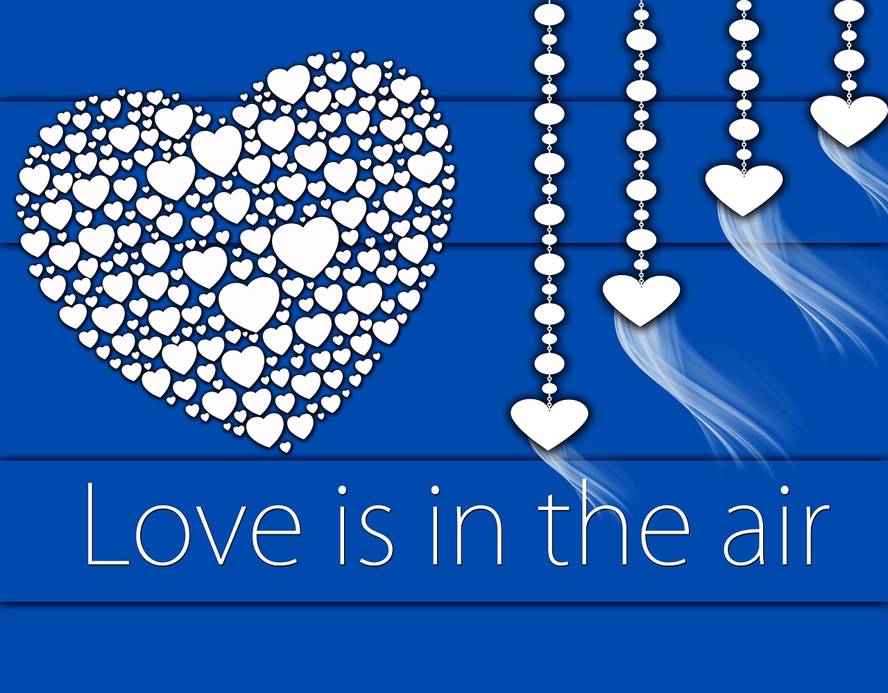 illustration heart blue background free photo