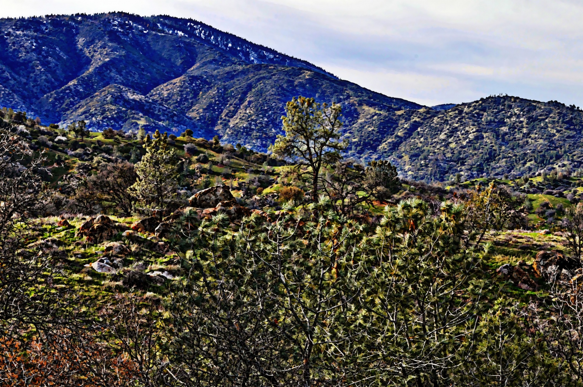 desert landscape impressionist free photo