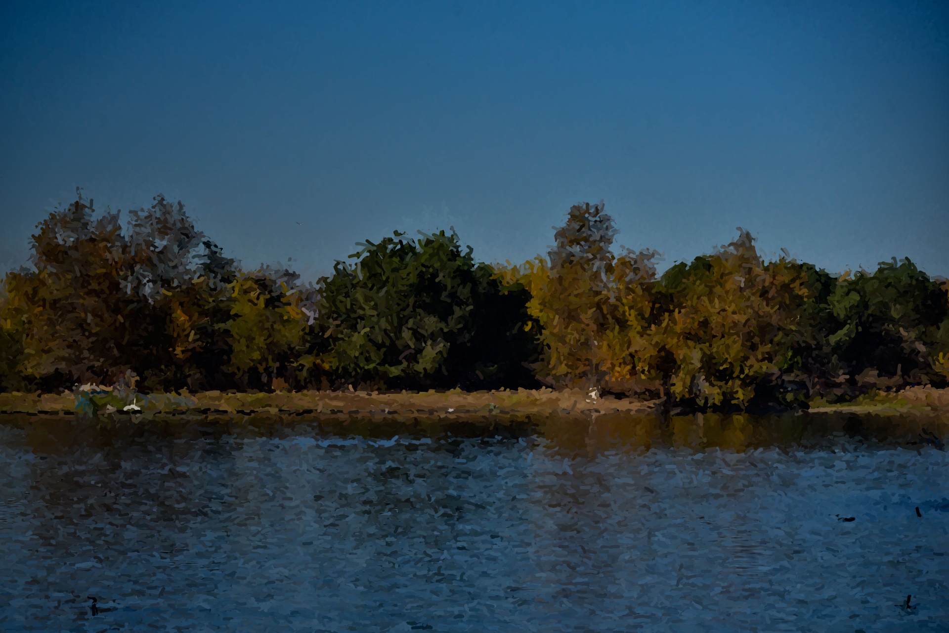 impressionist painting lake free photo