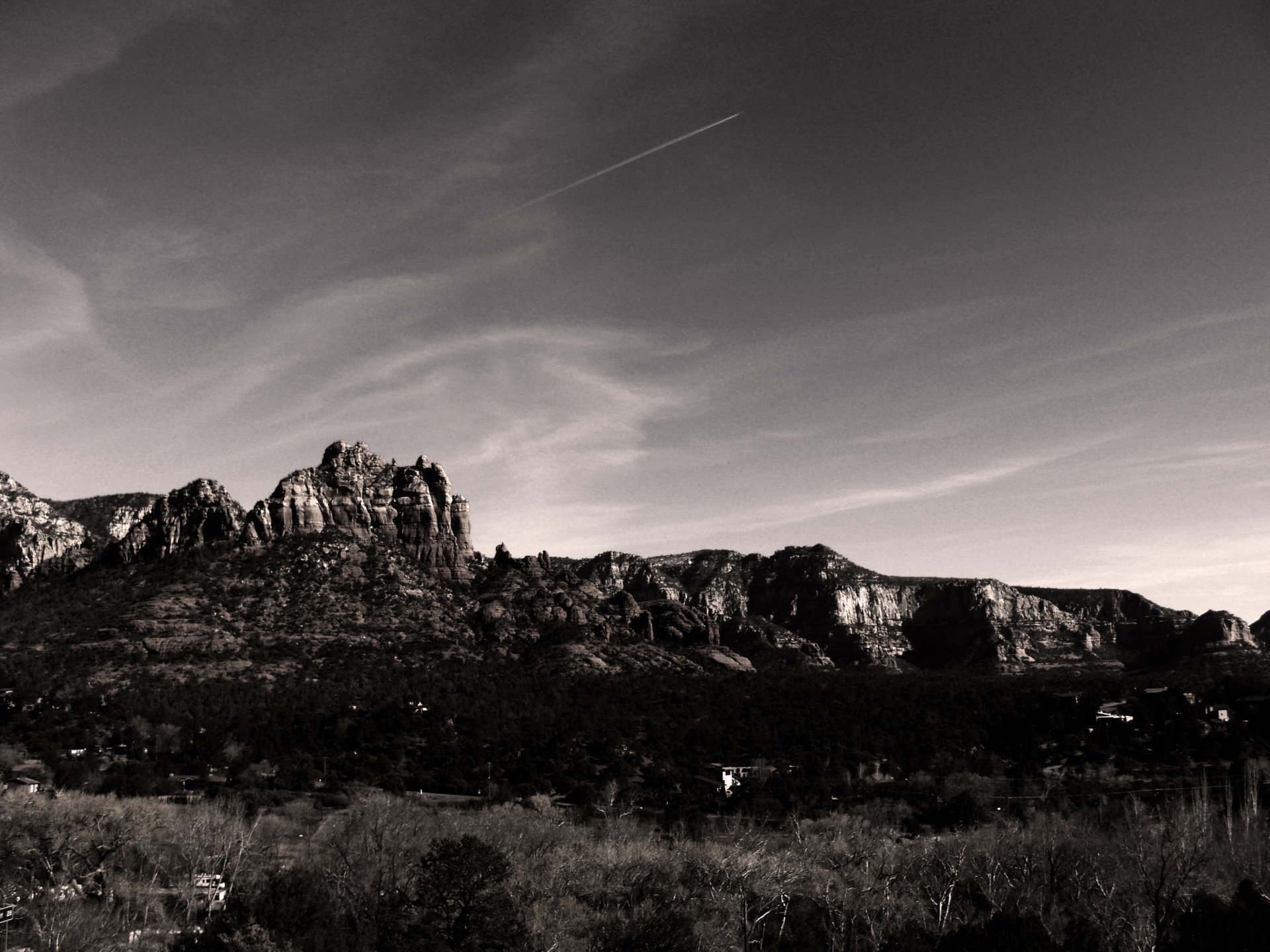 sedona arizona black white free photo