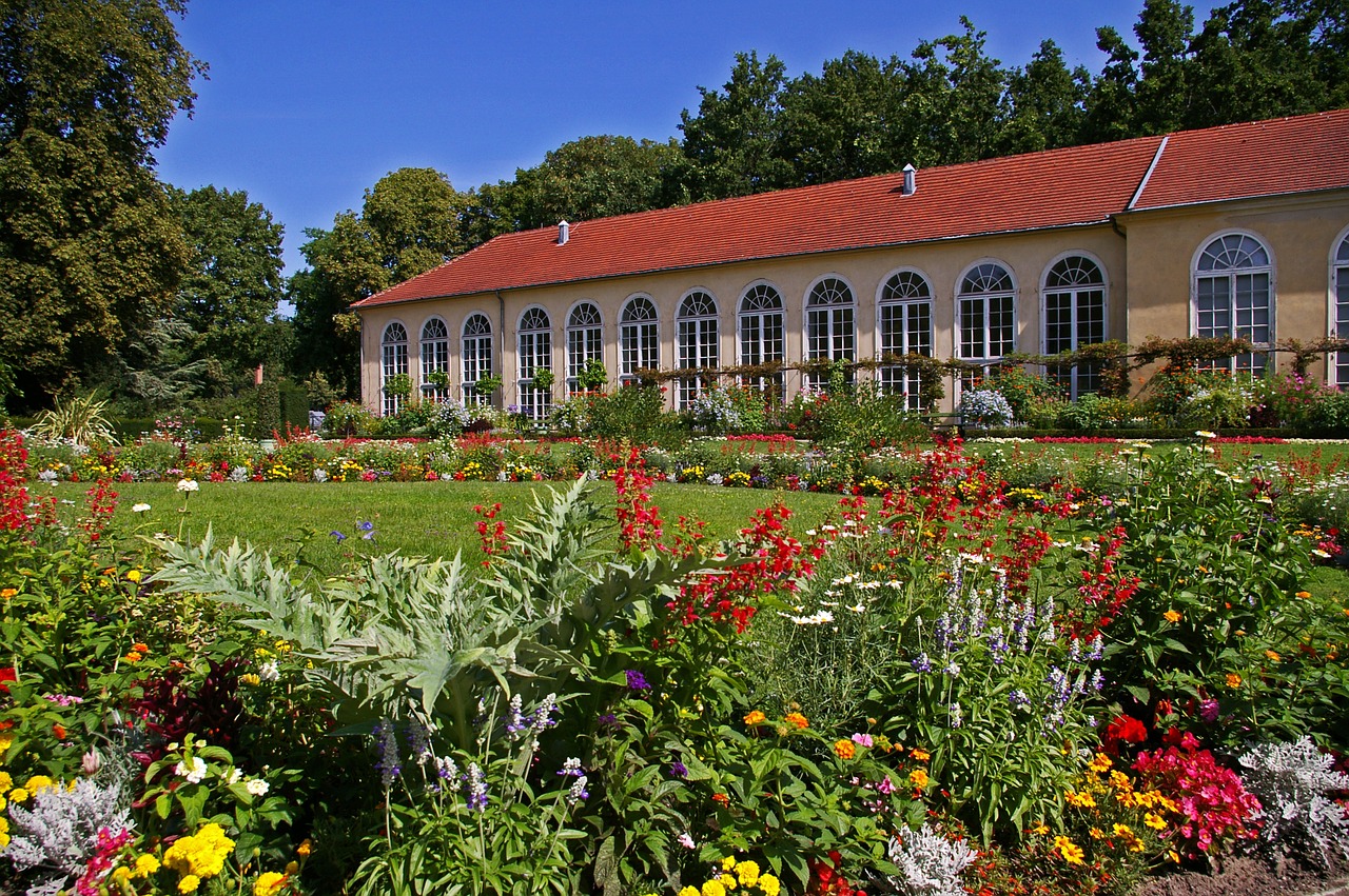 in the new garden  potsdam  orangery free photo