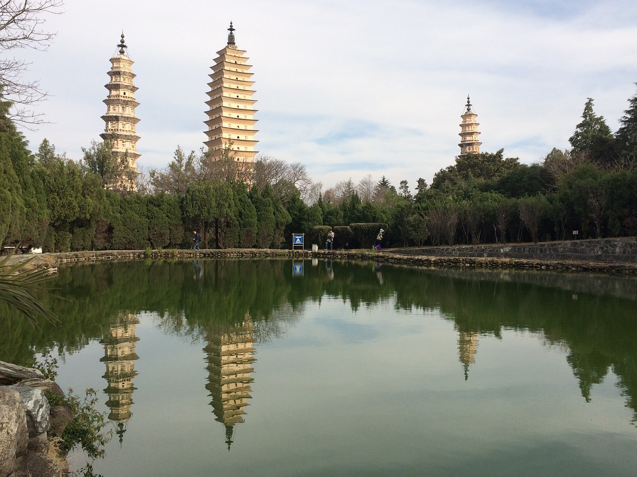 in yunnan province three pagodas views free photo