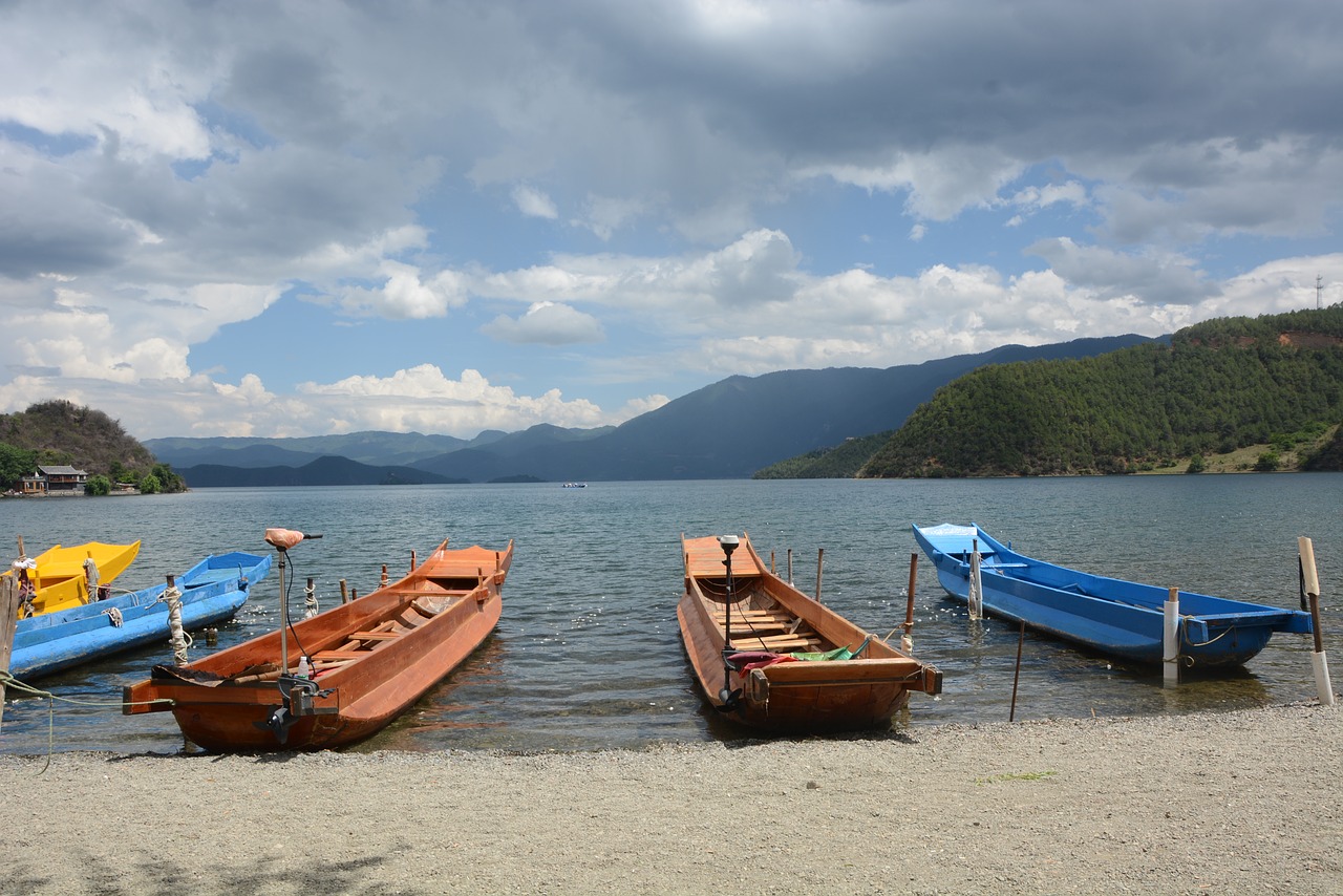 in yunnan province lugu lake the water village free photo