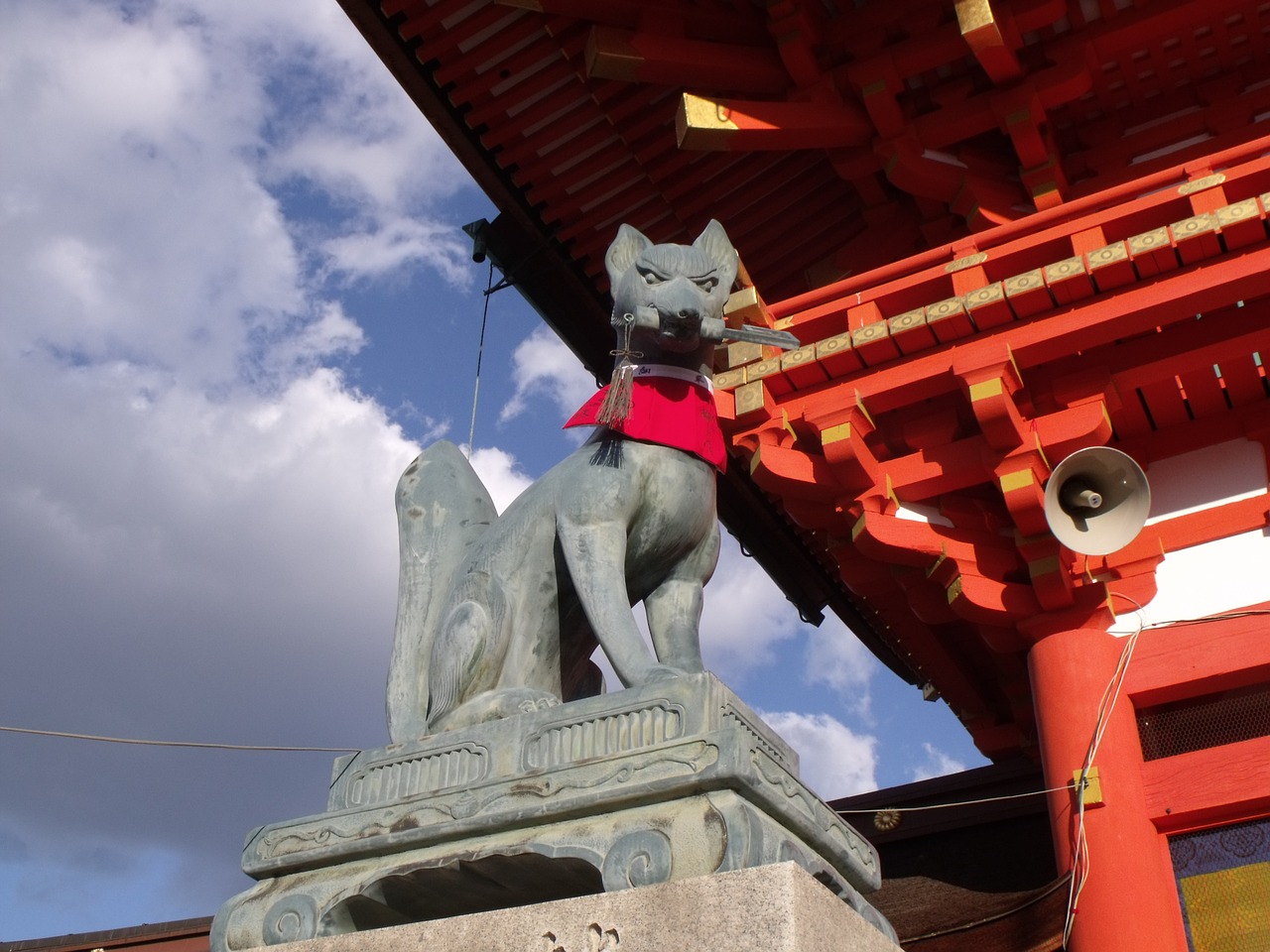 inari shrine fox free photo