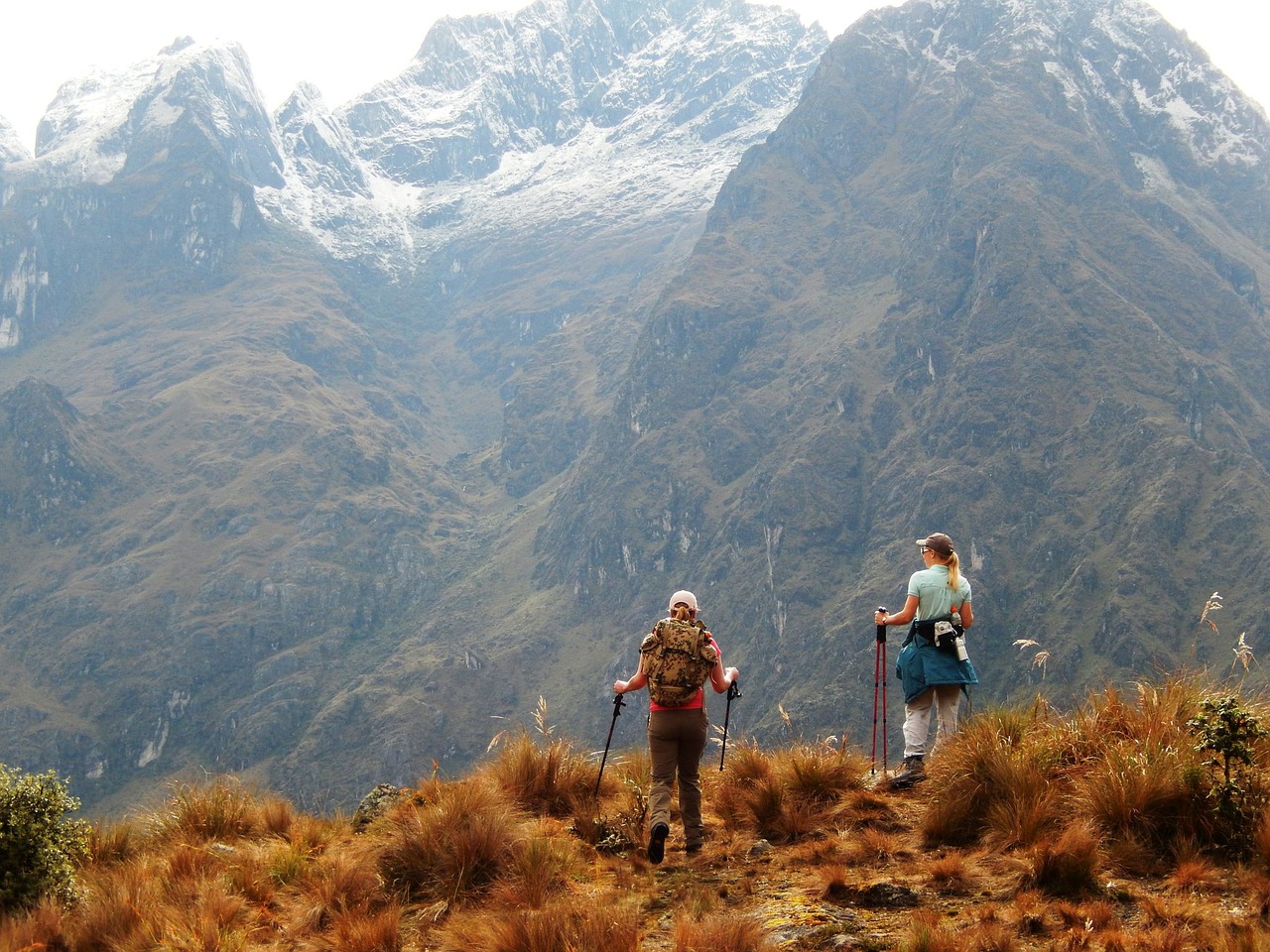 inca trail hiking panorama free photo