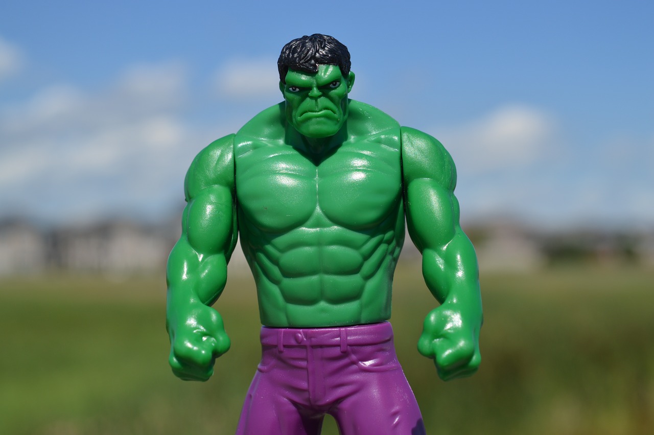 incredible hulk superhero green free photo