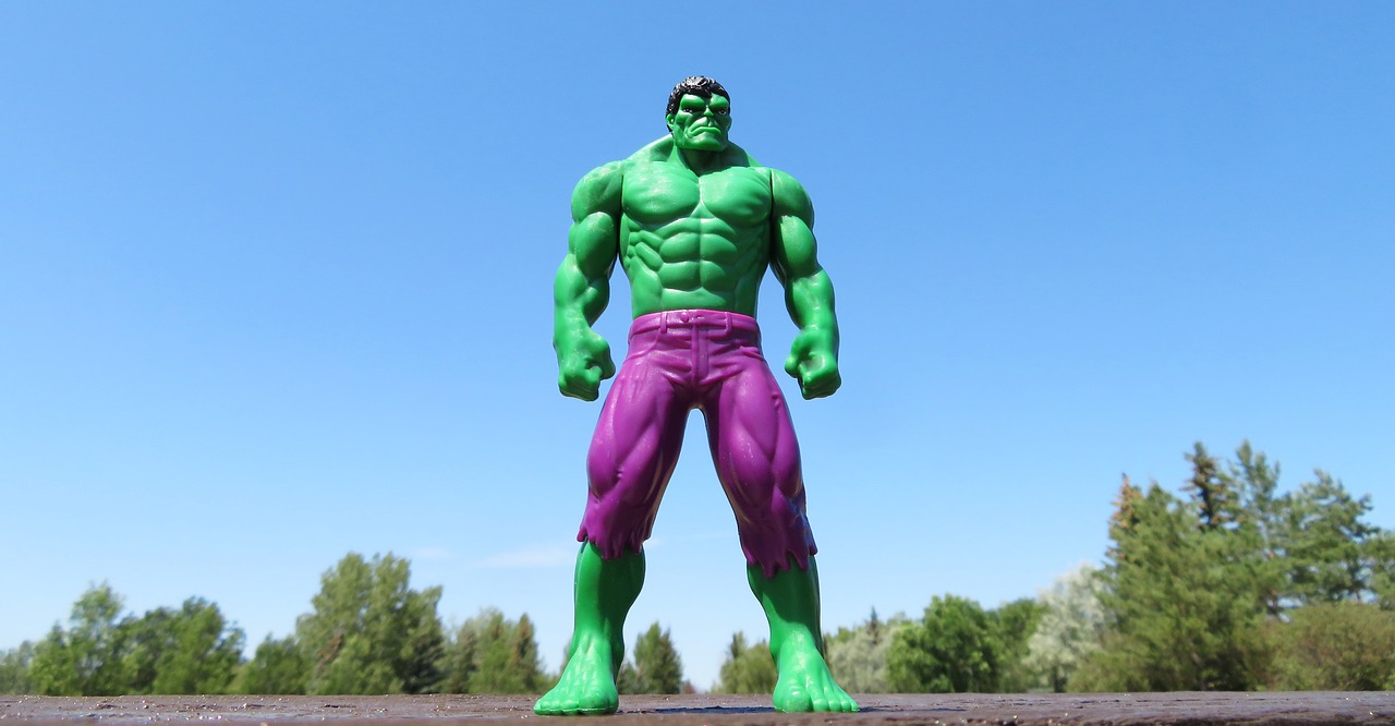 incredible hulk superhero green free photo