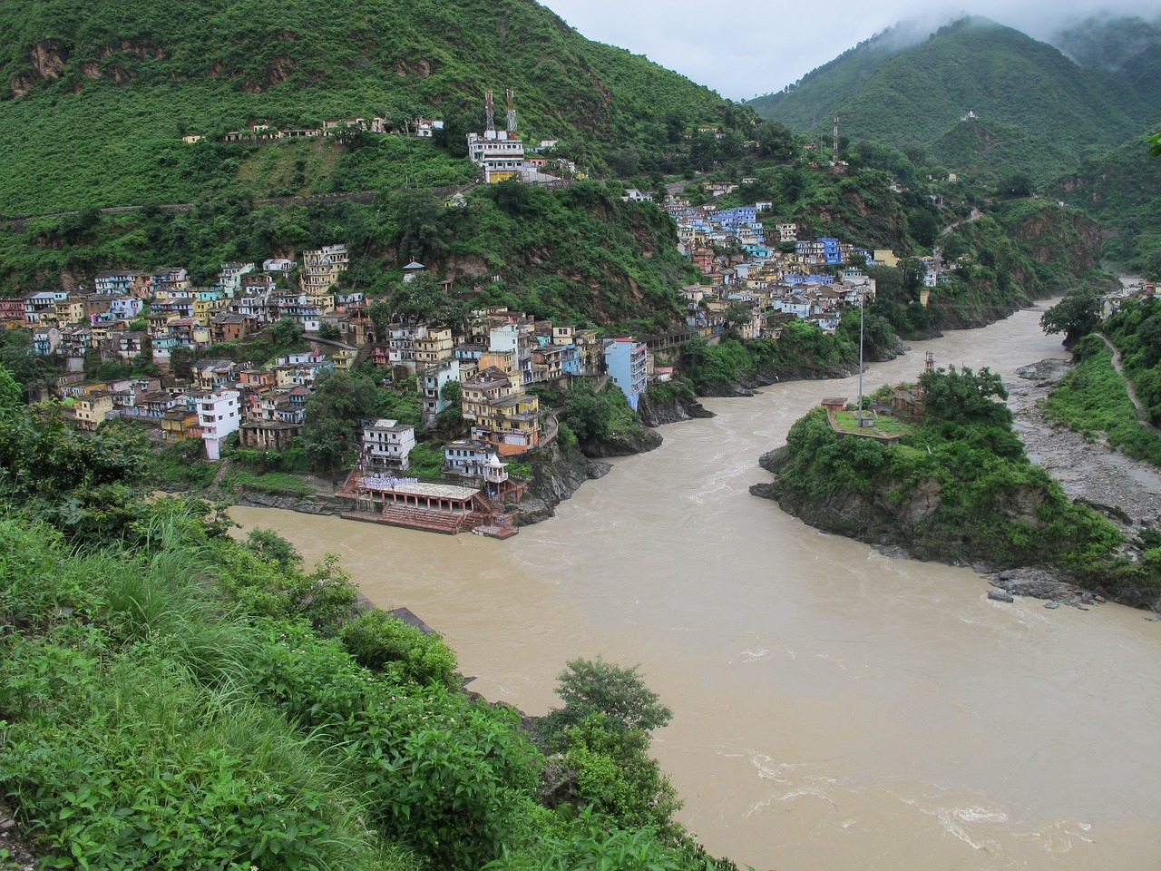 india devprayag confluence free photo