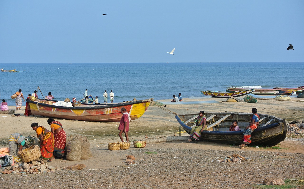 india fisherfolk fishing free photo