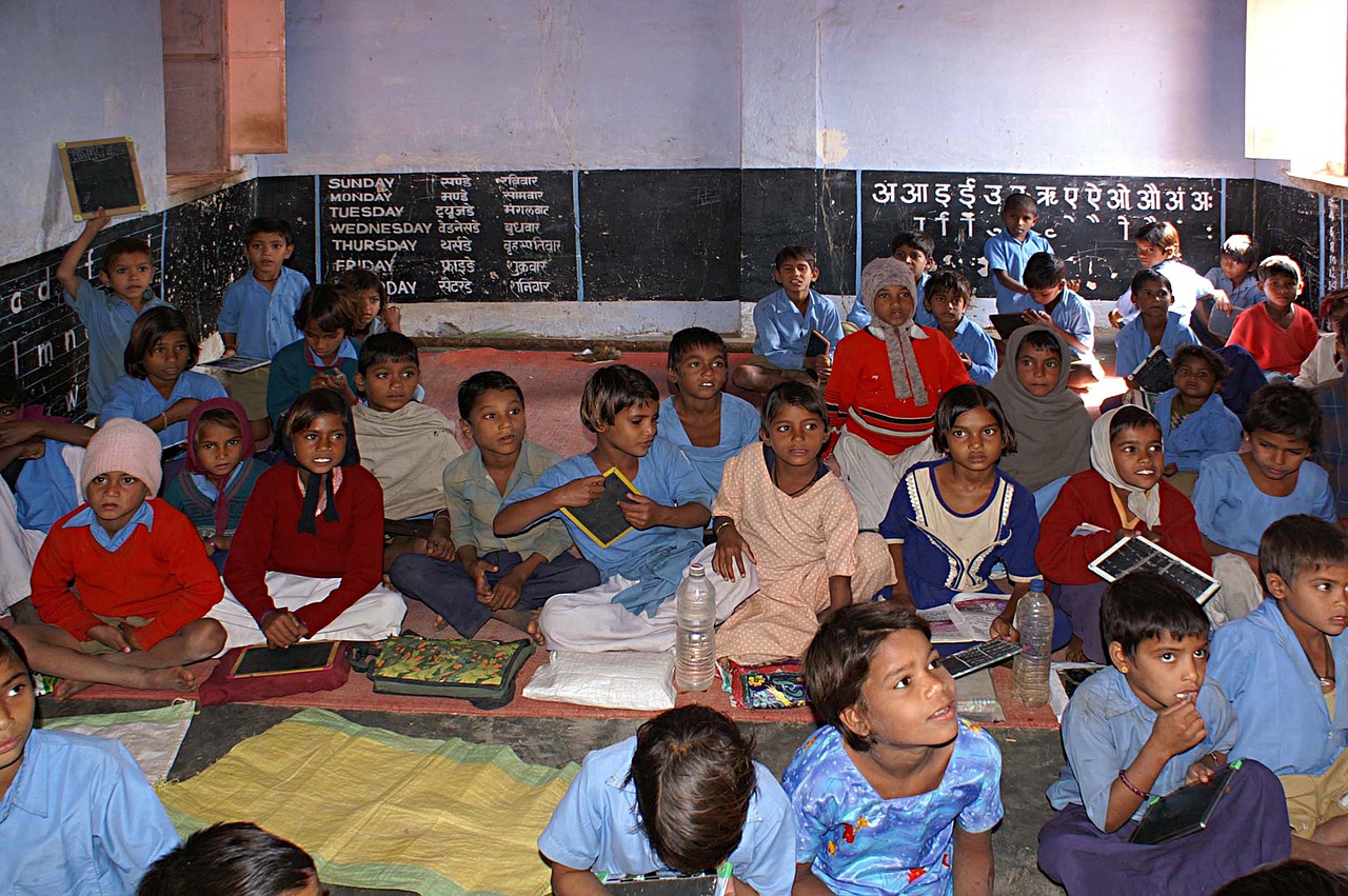 india school children free photo