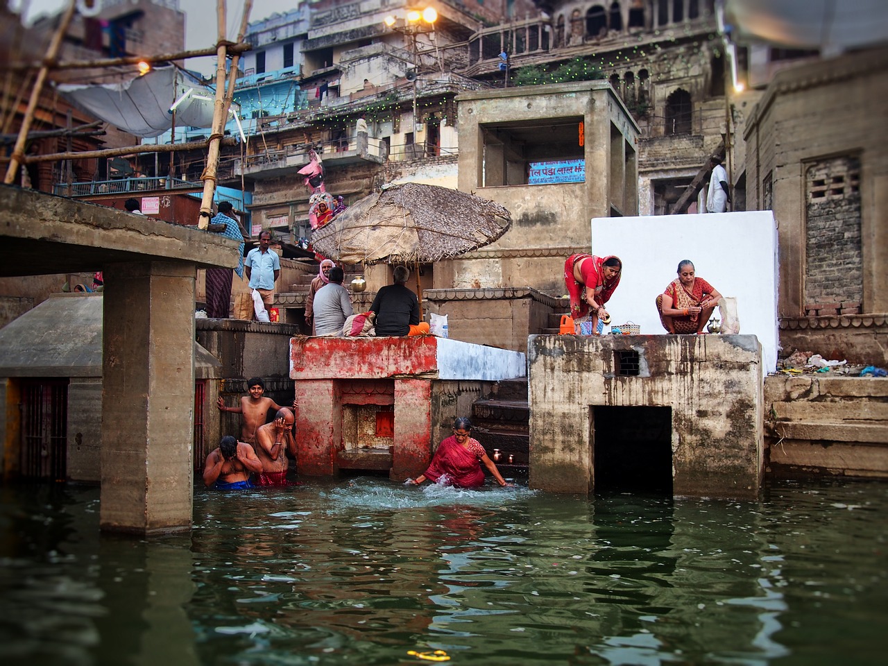 india ganges bathing free photo