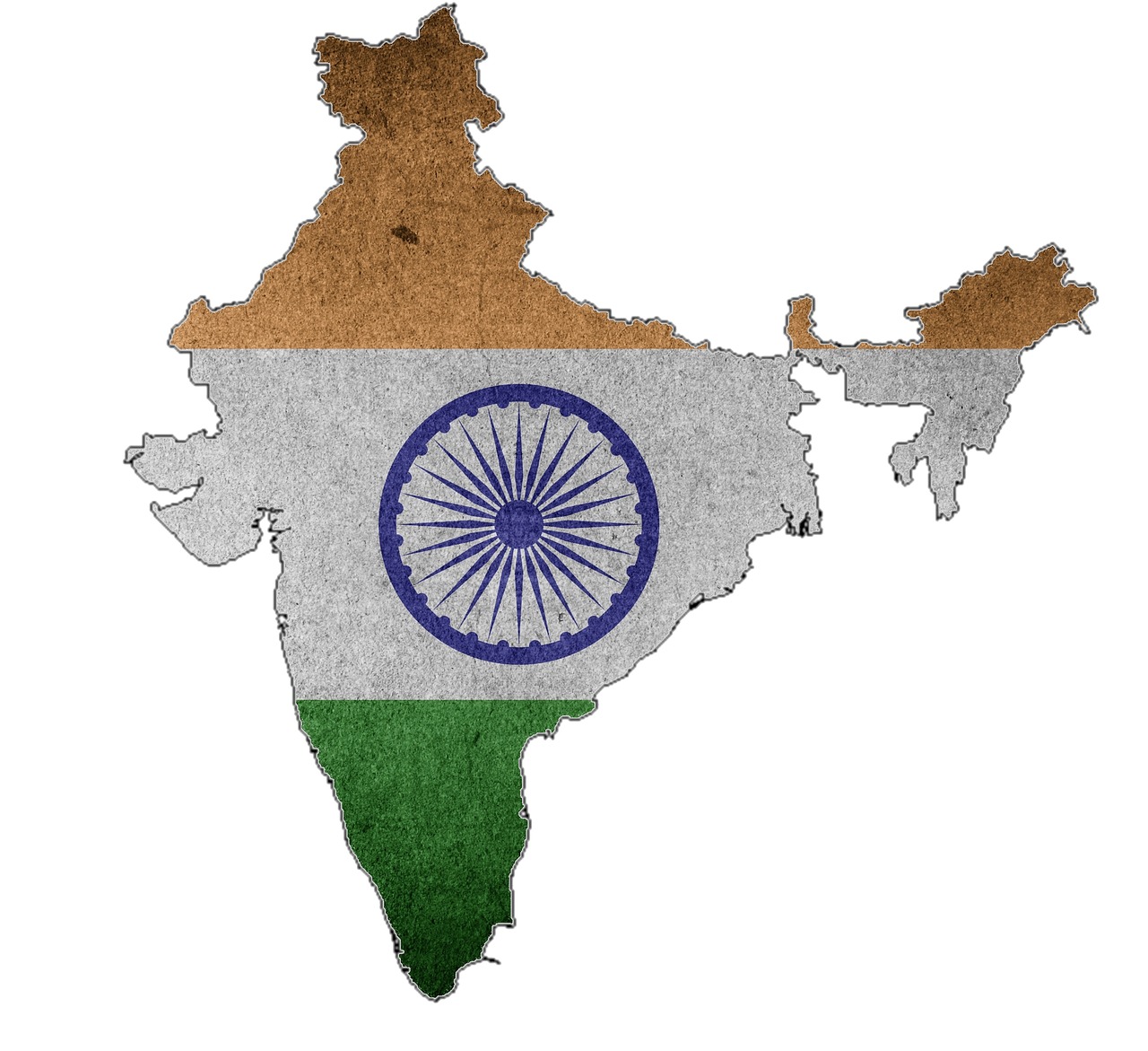 india flag map free photo