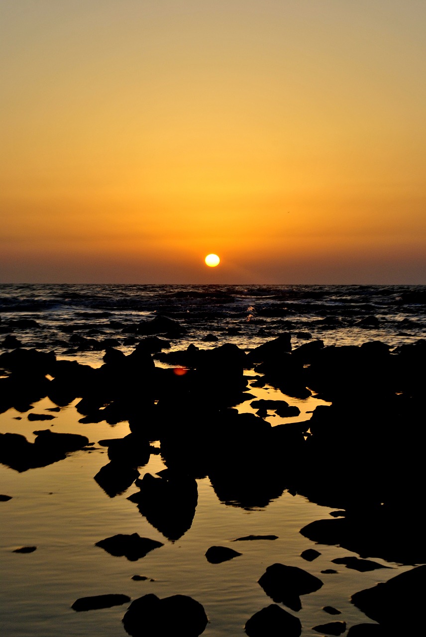 india sunset shore free photo