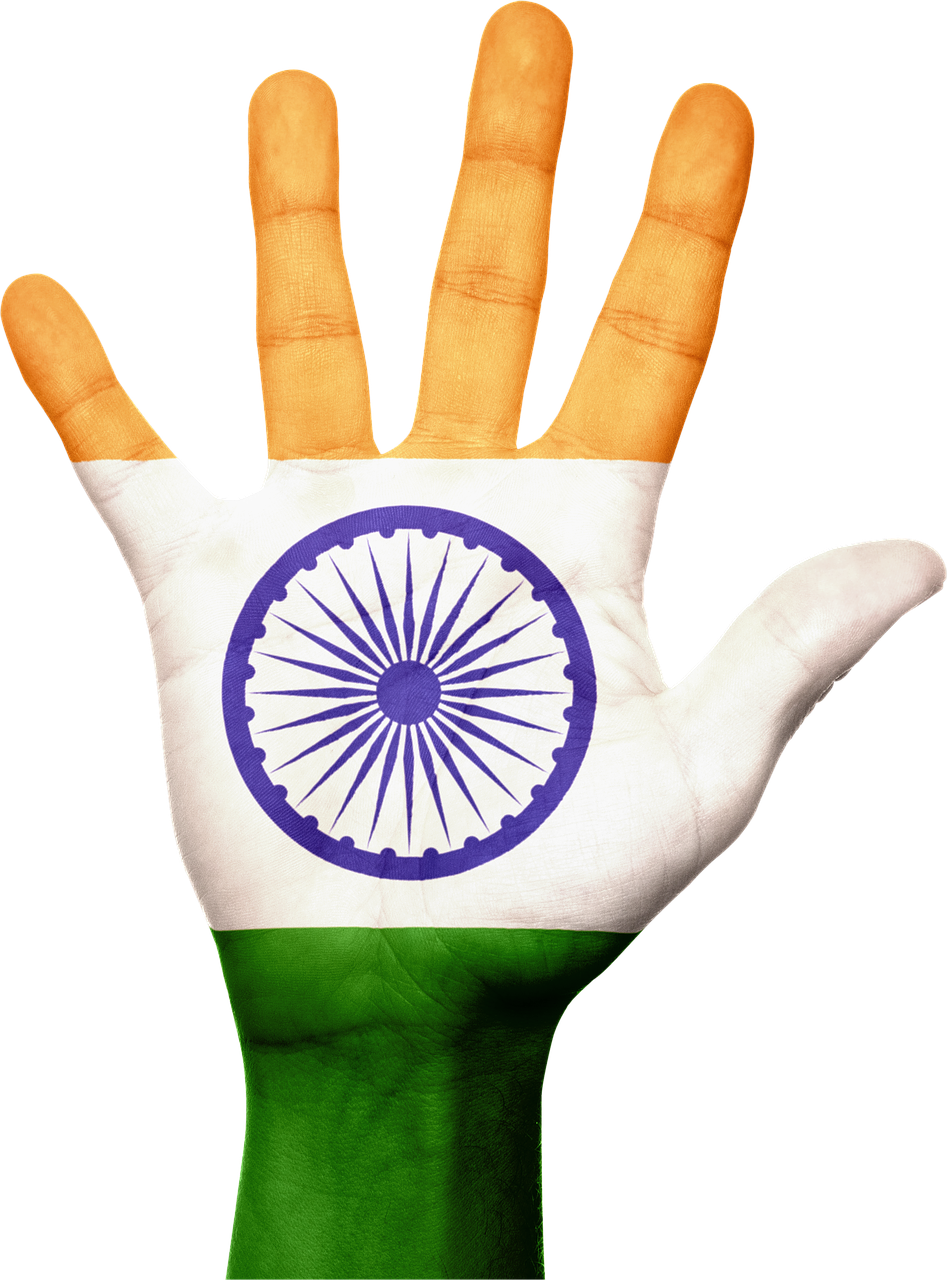 india flag hand free photo