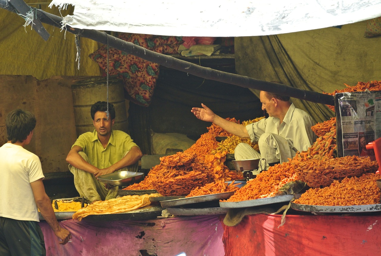indian market kashmir food free photo
