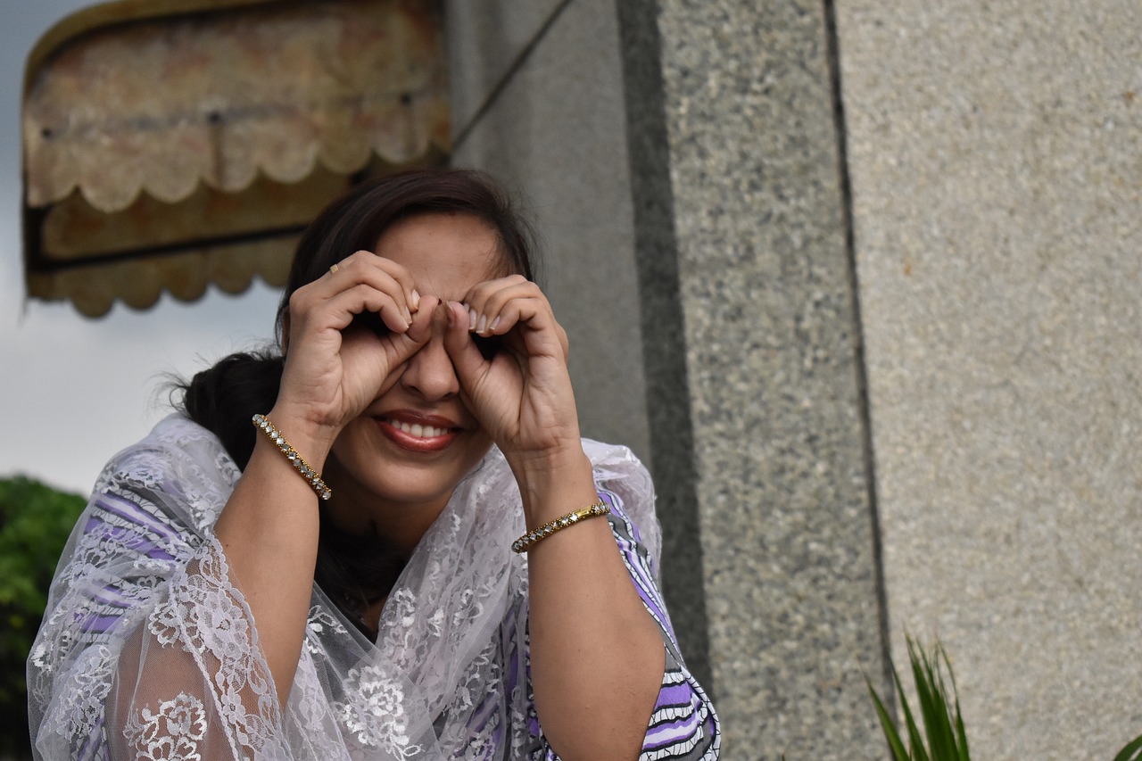 Download free photo of Indian model,detective,hand-binocular,funny,free  pictures - from 