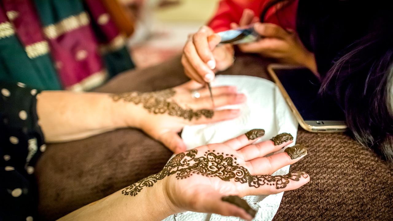 Indian Wedding Henna Tattoo Mehndi Hands Indian Free Image