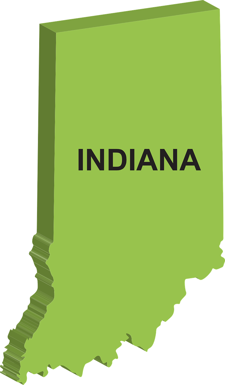 Indiana,map,shaded,green,geography - free image from needpix.com
