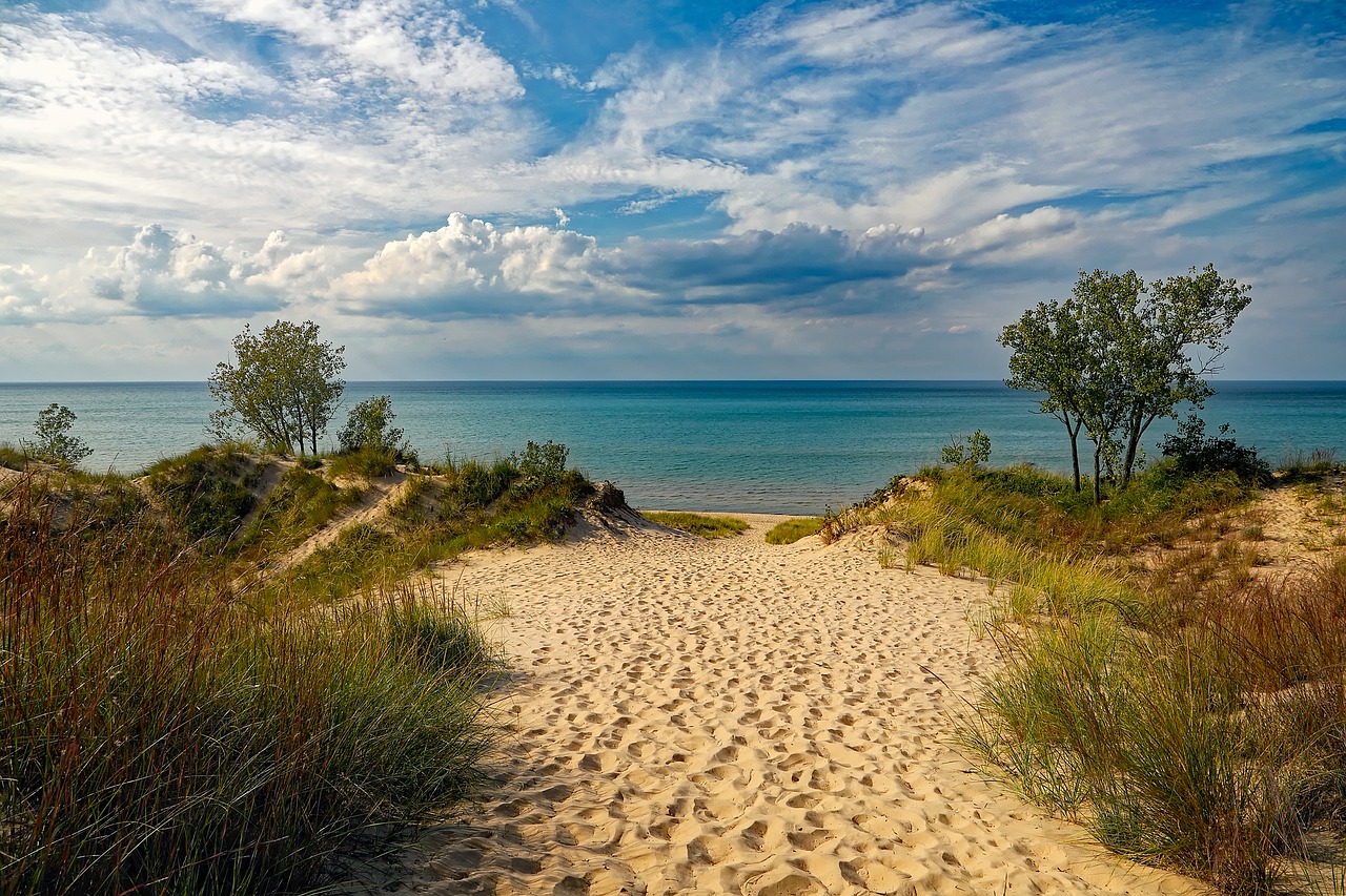 indiana dunes state park beach lake michigan free photo