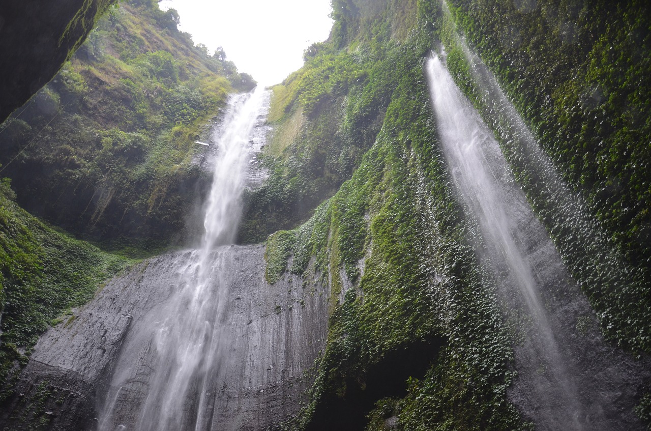 indonesia waterfall nature free photo