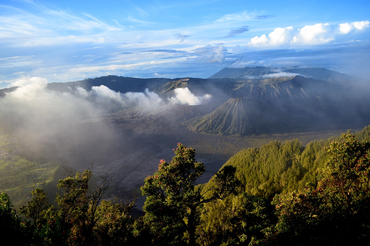 indonesia volcano nature free photo