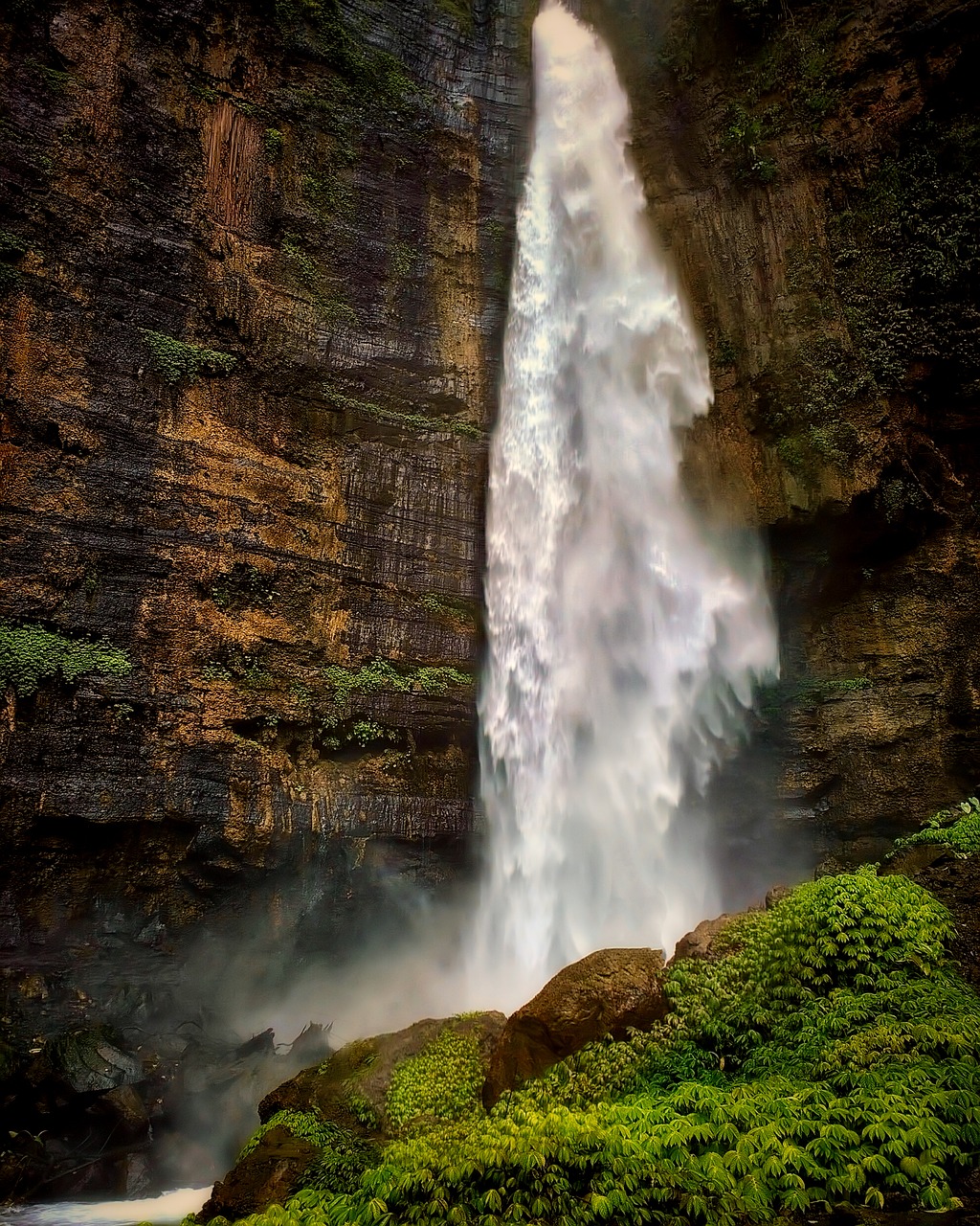 indonesia waterfall falls free photo