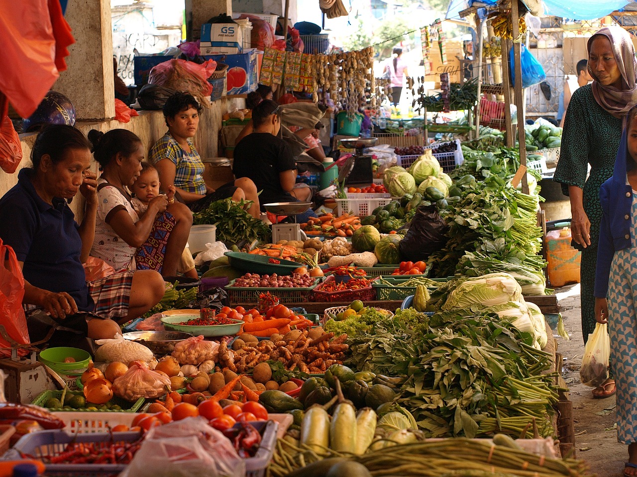 indonesia asia market free photo