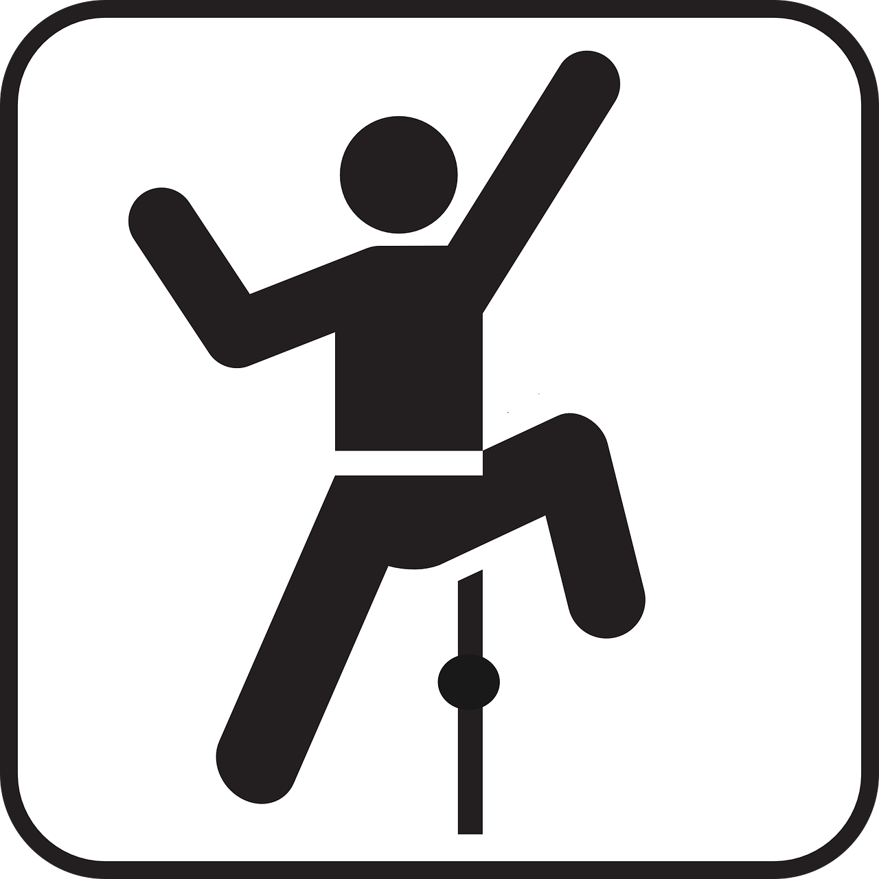 indoor climbing climber symbol free photo