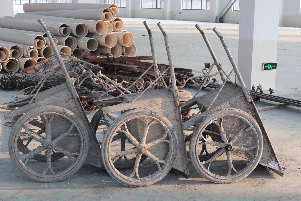 industrial wheelbarrows tubes free photo